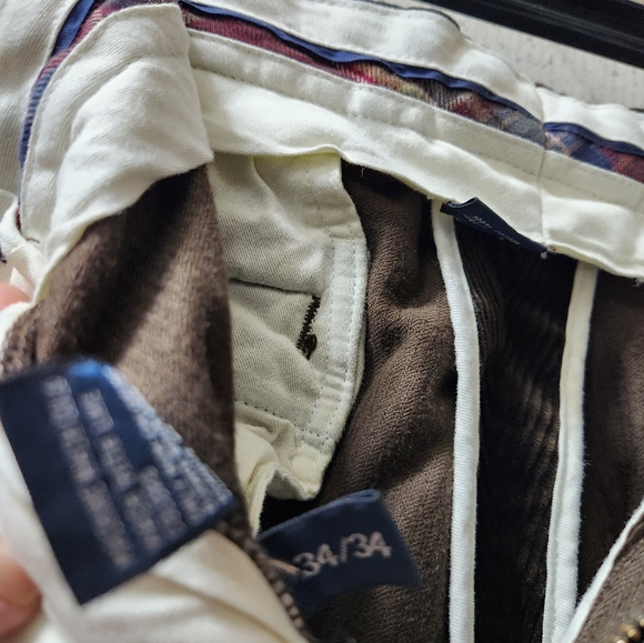 Polo Ralph Lauren Corduroy Pants Men's 34x34 Brown Cotton - Picture 7 of 12